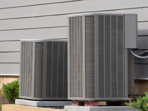 Air conditioning units outside a De Pere home